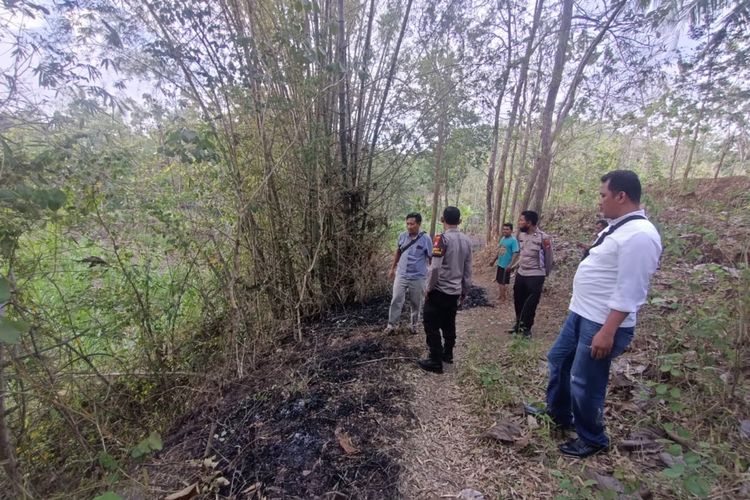 Lokasi lansia terbakar di Kapanewon Semin, Gunungkidul, DI Yogyakarta. Rabu (14/9/2022)
