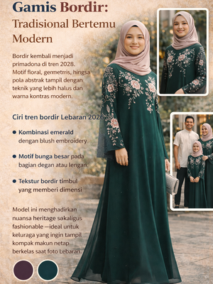Gamis Bordir: Tradisional Bertemu Modern.