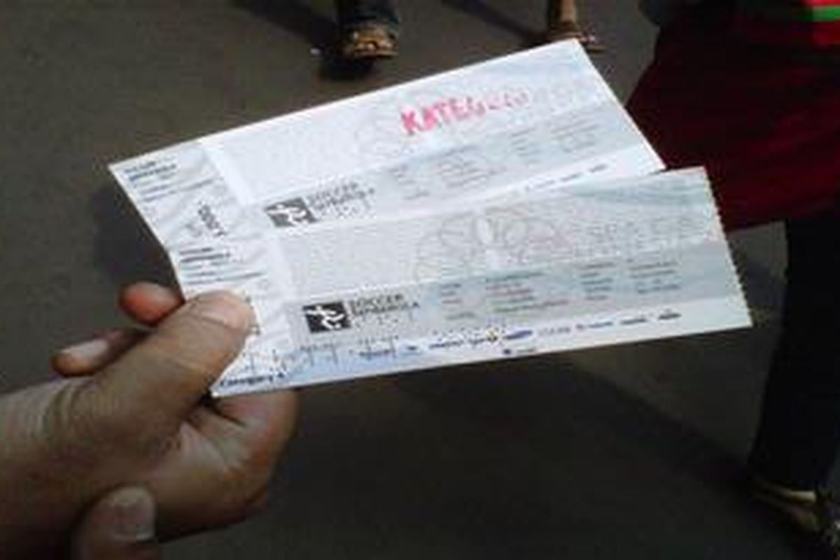 Tiket Indonesia versus Vietnam yang diduga palsu. 