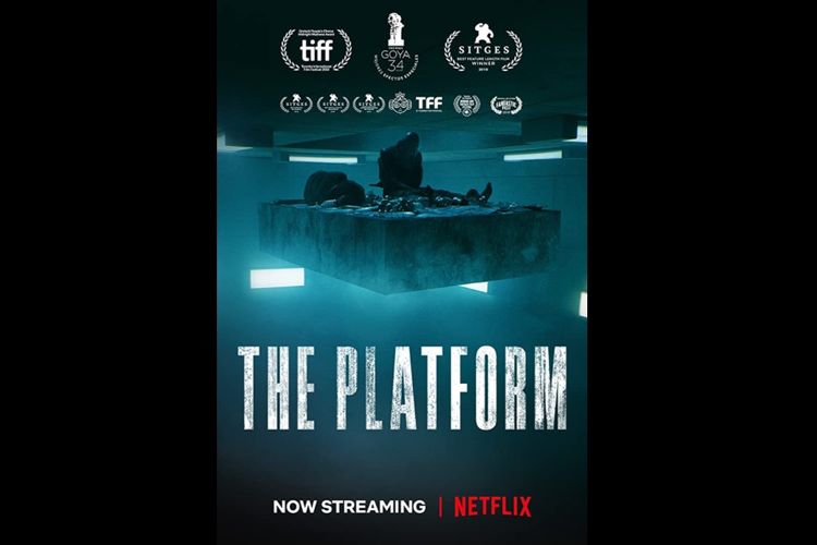 Film horor fiksi ilmiah The Platform (2019) dapat Anda streaming di Netflix.