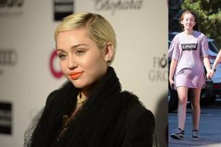 Miley Cyrus baru saja dianugerahi sebuah gelar berkat komitmen gaya hidupnya yang dianggap sehat sebagai seorang vegan. (Kanan) Bersama sang adik, Noah Cyrus, mereka mengampanyekan perihal perlindungan binatang.