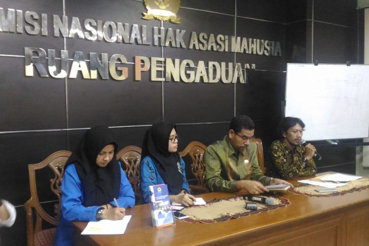 Komnas HAM menerima audiensi korban kasus peristiwa Talangsari 1989 di kantor Komnas HAM, Jakarta, Senin (4/3/2019). 