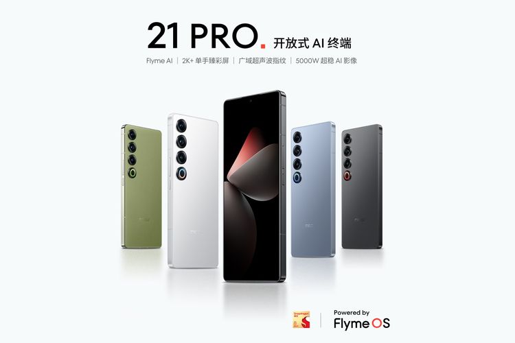 Meizu 21 Pro resmi dirilis di China, HP terakhir buatan Meizu.
