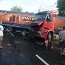 Ditlantas Polda Jateng Olah TKP Adu Banteng Truk Trailer yang Tewaskan Dua Orang di Boyolali