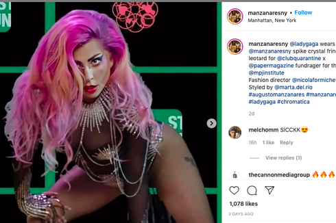 Dua Penampilan Unik Lady Gaga dalam Penggalangan Dana Virtual