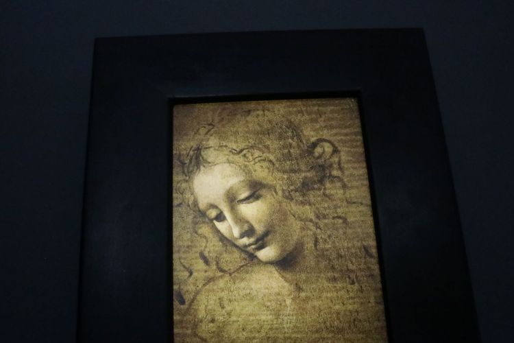 Lukisan Leonardo Da Vinci yang berjudul La Scapigliata di Museum Mandiri
