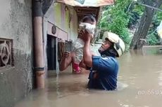 Tanpa Perahu Karet, Evakuasi Bayi Terjebak Banjir di Bidara Cina Berlangsung Dramatis