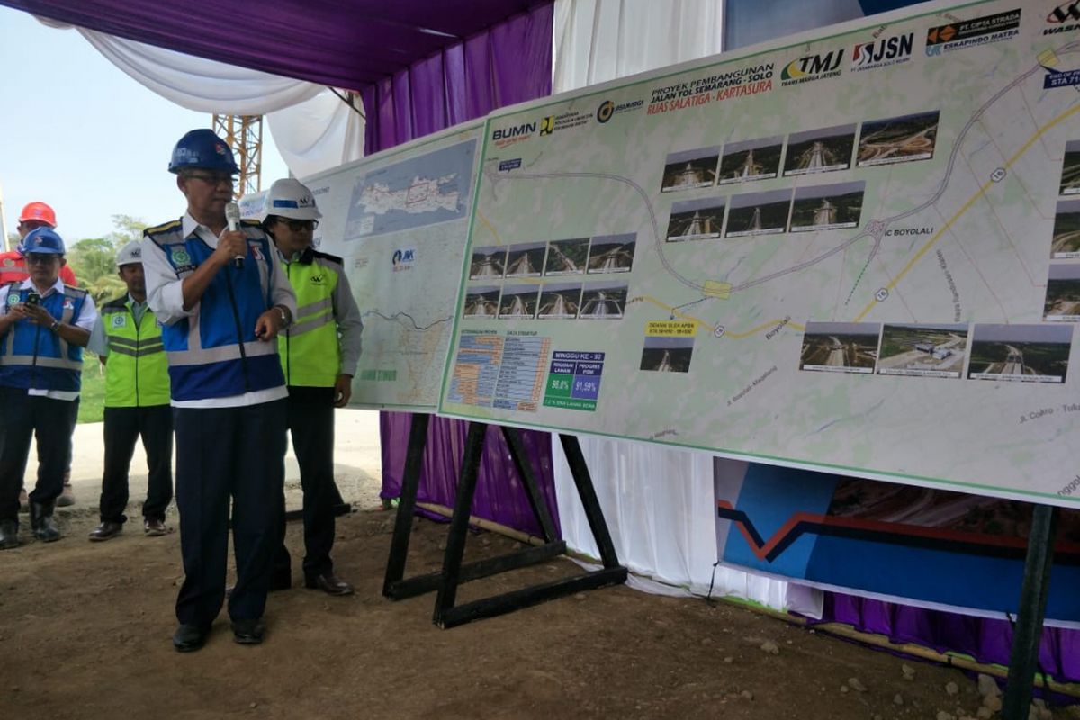 Direktur utama PT Jasamarga Solo Ngawi, David Wijayatno, Rabu (17/10/2018)