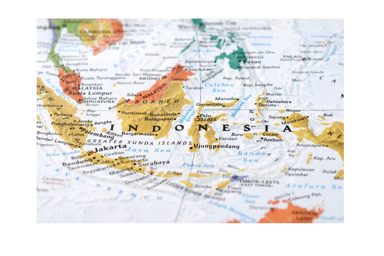 ilustrasi peta Indonesia.