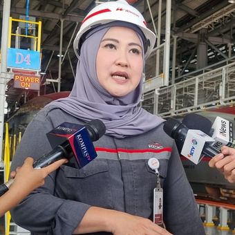 General Manager Corporate Secretary KCIC Eva Chairunisa saat ditemui di Stasiun Tegalluar, Bandung, Senin (29/7/2024).