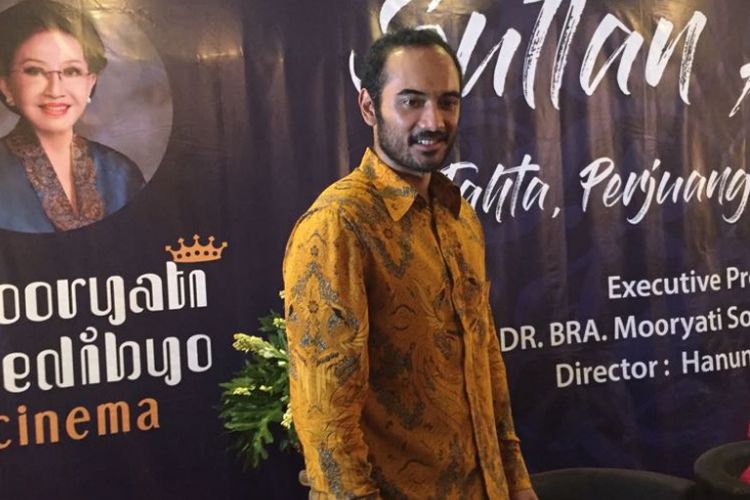 Ario Bayu hadir dalam sebuah acara promosi film Sultan Agung: Tahta, Perjuangan, Cinta, di kawasan Menteng, Jakarta Pusat, Selasa (15/8/2017).