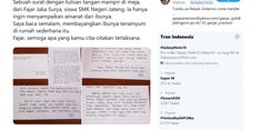 Ganjar Unggah Surat dari Siswa SMK di Medsos, Netizen Terharu 