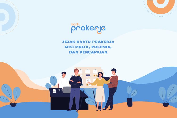 Cover Program Kartu Prakerja.  Program Kartu Prakerja Gelombang 46 sudah dibuka.