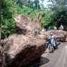 Tertimbun Longsor, Jalan di Bandung Barat Tertutup Batu Besar