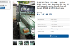 Lelang Paket 3 Toyota Hardtop dan 61 Motor Mulai Rp 33 Jutaan