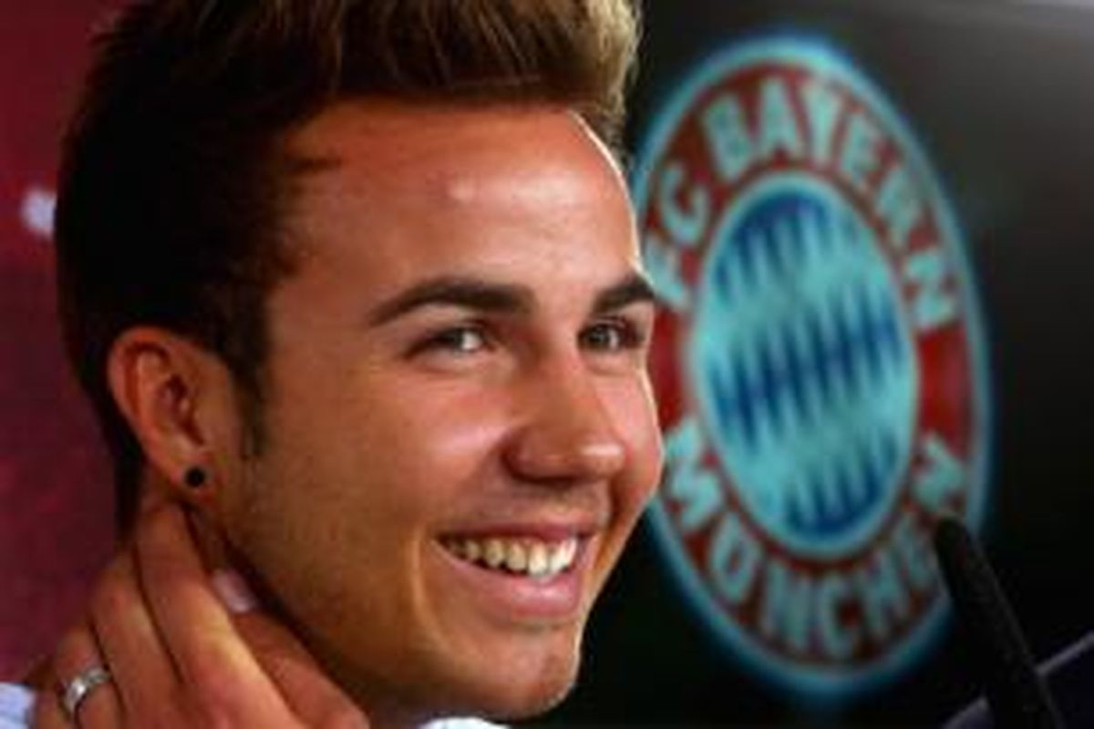 Gelandang serang Bayern Muenchen, Mario Goetze.