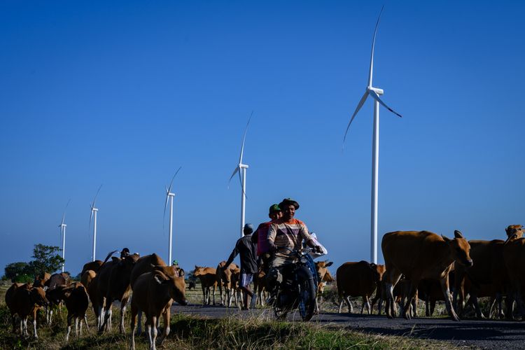 Ilustrasi pembangkit listrik tenaga bayu (PLTB) Tolo 1 Jeneponto.