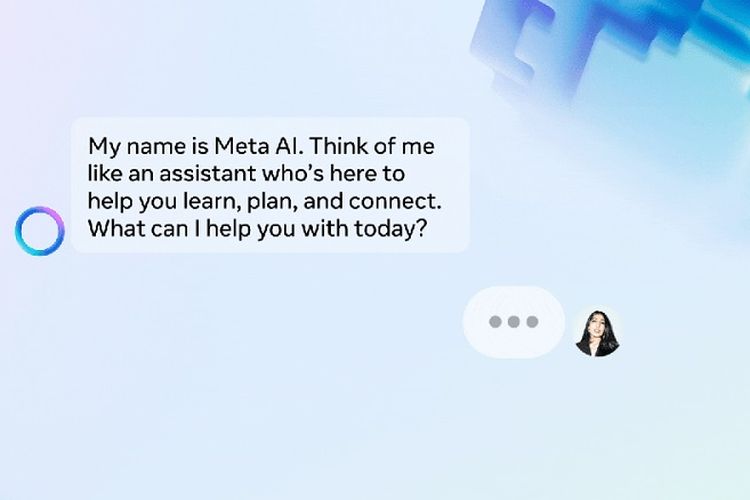 Ilustrasi Meta AI, chatbot Meta pesaing ChatGPT