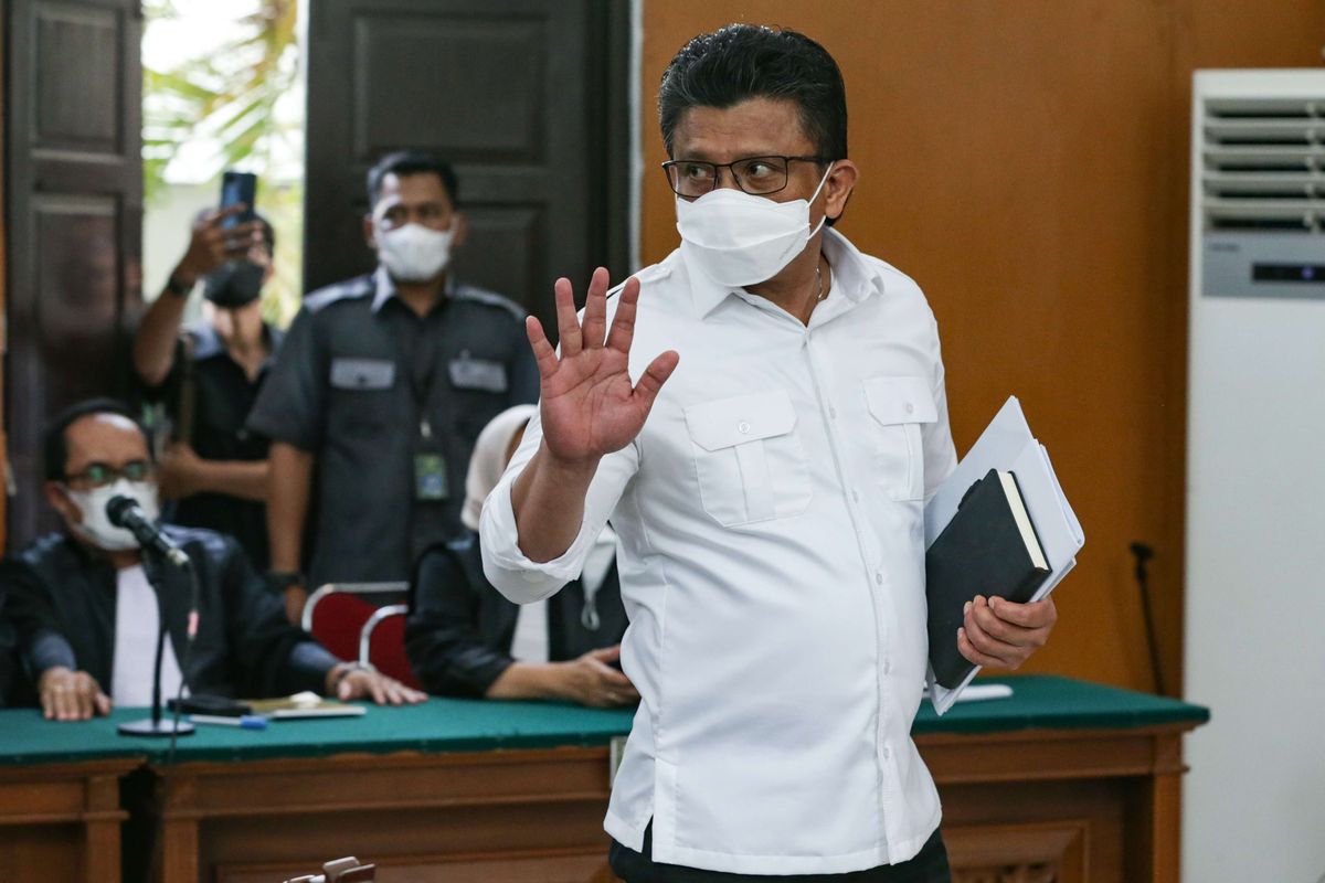 Terdakwa kasus pembunuhan berencana Brigadir Nofriansyah Yosua Hutabarat atau Brigadir J, Ferdy Sambo menjalani sidang pembacaan pleidoi atau nota pembelaan di Pengadilan Negeri Jakarta Selatan, Jakarta, Selasa (24/1/2023).