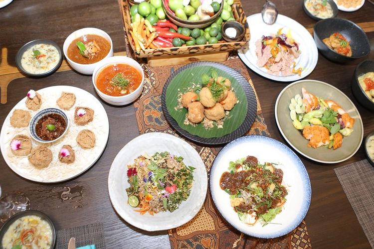 Hidangan khas Nusantara dalam  acara ?7 Chefs 14 Hands Ramadan Dinner? bersama 7 Chef dari hotel-hotel Marriot International terpilih di Jakarta.