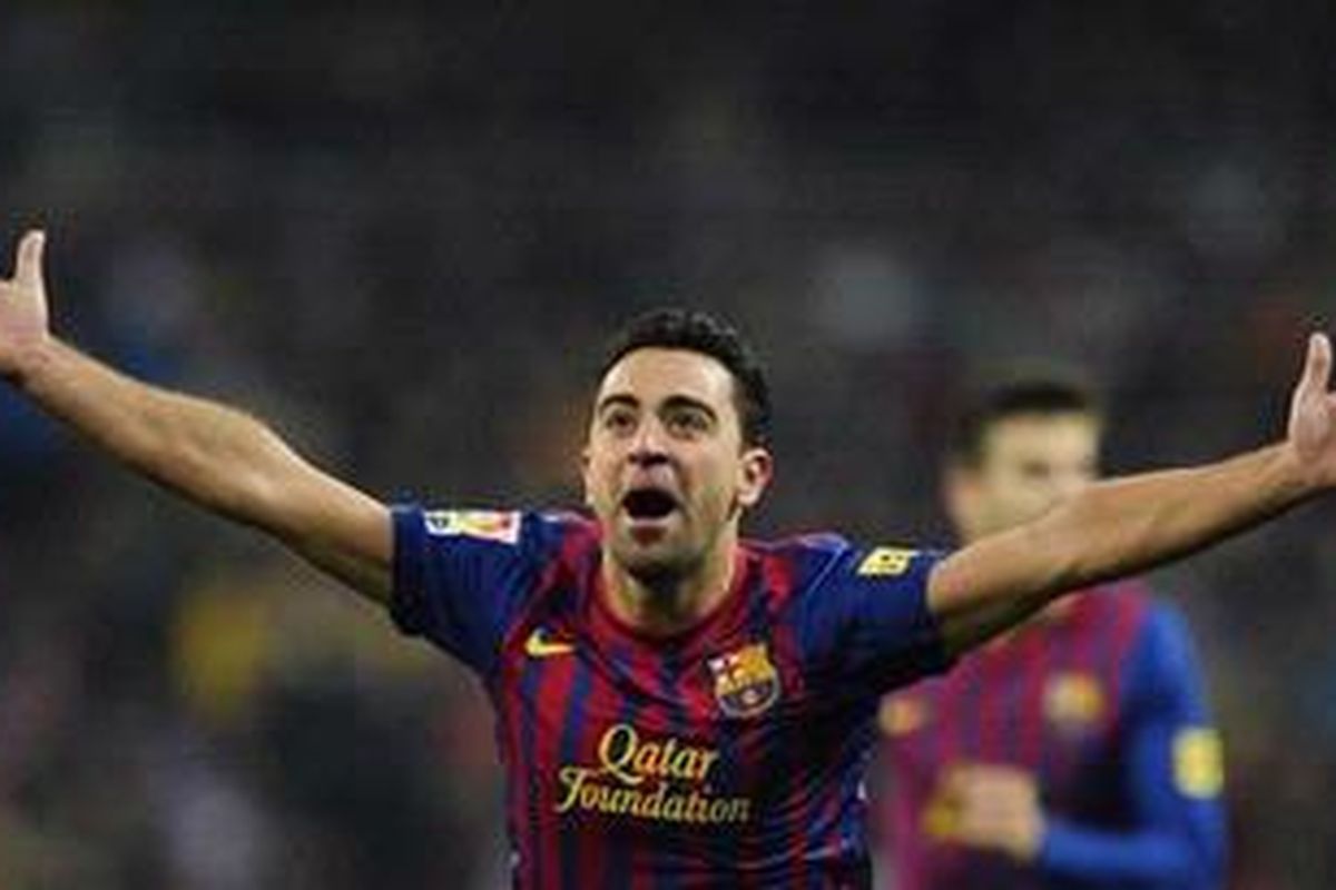 Gelandang Barcelona, Xavi Hernandez.