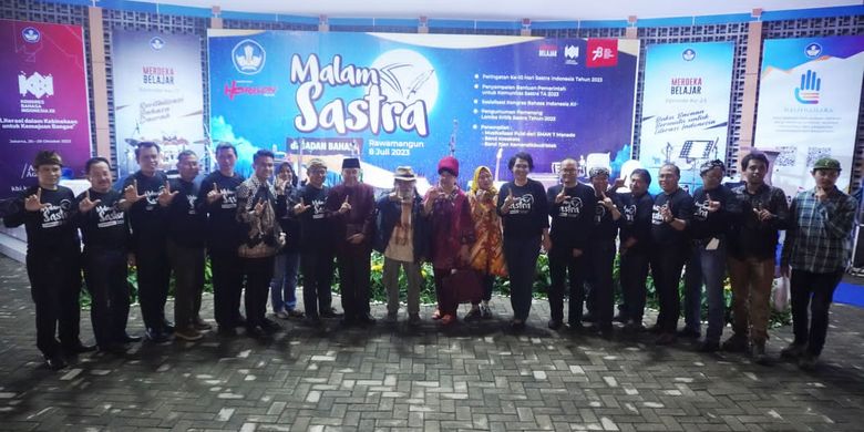 Malam Sastra 2023 di Jakarta, Sabtu (8/7/2023), yang dihelat oleh Badan Pengembangan dan Pembinaan Bahasa (Badan Bahasa), Kemendikbud Ristek, bekerja sama dengan Majalah Sastra Horison.