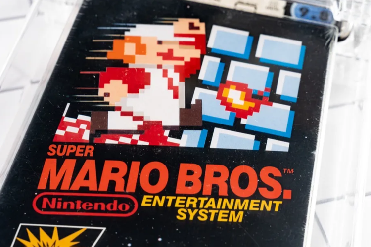 Ilustrasi game Super Mario Bros..
