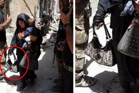 Sambil Gendong Anak Kecil, Perempuan ISIS Ledakkan Bom Bunuh Diri