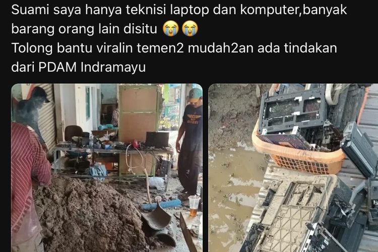Toko Rusak Imbas Pipa PDAM Indramayu Meledak, Penyewa Curhat di Medsos Tak Dapat Ganti Rugi