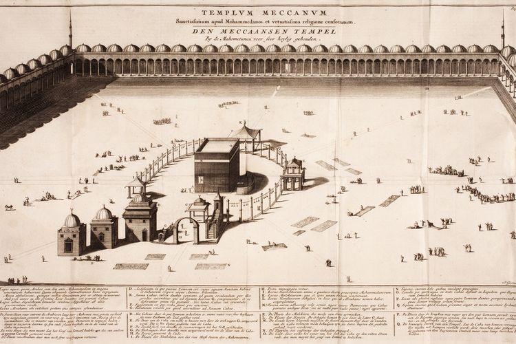 Ilustrasi Kakbah pada abad ke-18.