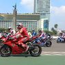 Berkerumun Tonton Parade MotoGP di Bundaran HI, Warga Bersorak: Marquez! Marquez! Marquez!