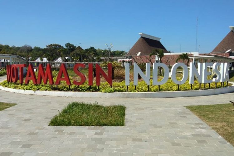 Perbatasan Motamasin di Kabupaten Malaka, Nusa tenggara Timur. 