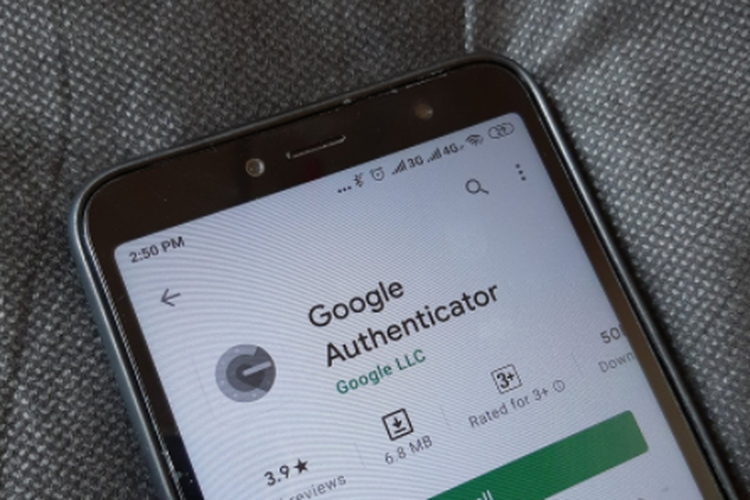 Ilustrasi aplikasi Google Authenticator.
