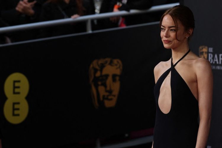 Aktris Emma Stone di ajang BAFTA British Academy Film Awards (22/2/2026).