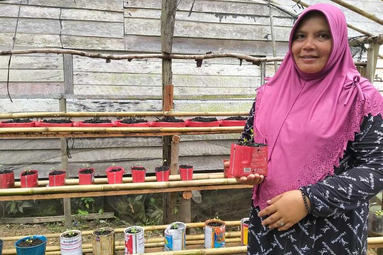 Belasan ibu rumah tangga di Desa Semanga, Kecamatan Sejangkung, Kabupaten Sambas, Kalimantan Barat, mengambil inisiatif menerapkan pola pertanian organik dengan menggunakan barang bekas rumah tangga seperti kantong plastik diterjen dan sepatu bot tak terpakai menjadi media tanam sayuran. Pilihan ini bukan tanpa alasan, pasalnya sebagian besar lahan yang harusnya bisa digarap warga untuk pertanian kini menjadi perkebunan kelapa sawit.