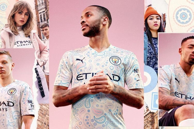 Jersey ketiga Manchester City untuk musim 2020/2021.