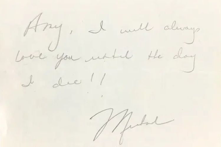 Bagian dari surat cinta Michael Jordan untuk Amy Hunter di tahun 1989.