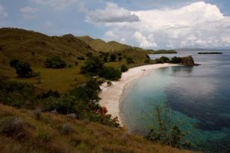 Pemandangan Pink Beach di kawasan Taman Nasional Komodo, Manggarai Barat, Nusa Tenggara Timur, Selasa (30/11/2010). 