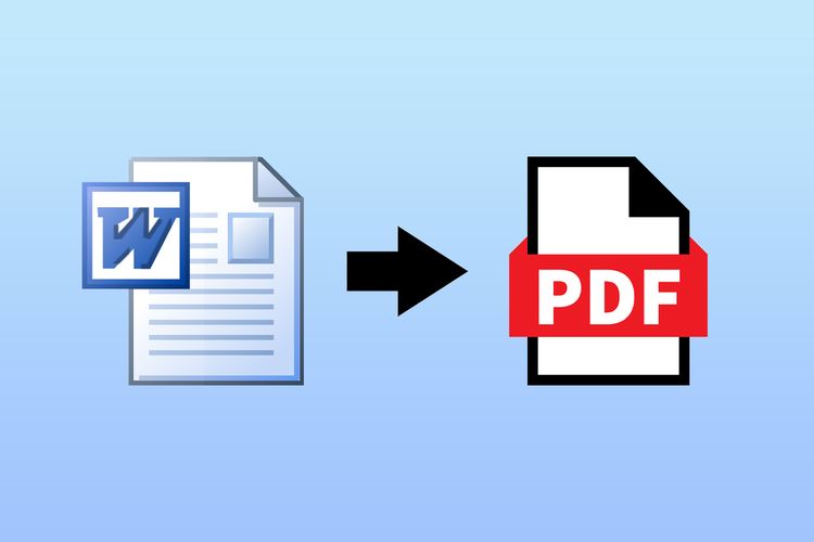 Ilustrasi cara mengubah file Word ke PDF.