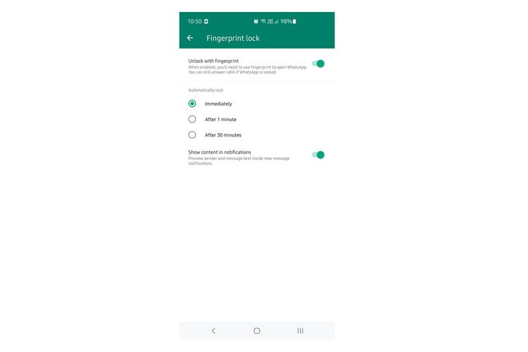 Cara mengunci aplikasi WhatsApp Android