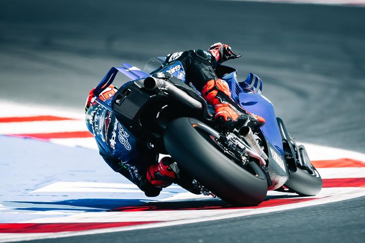 Fabio Quartararo saat mengetes Yamaha M1 V4 di Sirkuit MIsano