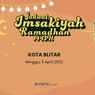 Jadwal Imsak dan Buka Puasa di Kota Blitar, 3 April 2022