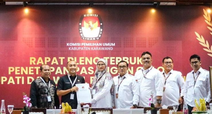 KPU Tetapkan Aep Syaepuloh-Maslani sebagai Bupati-Wakil Bupati Karawang Terpilih