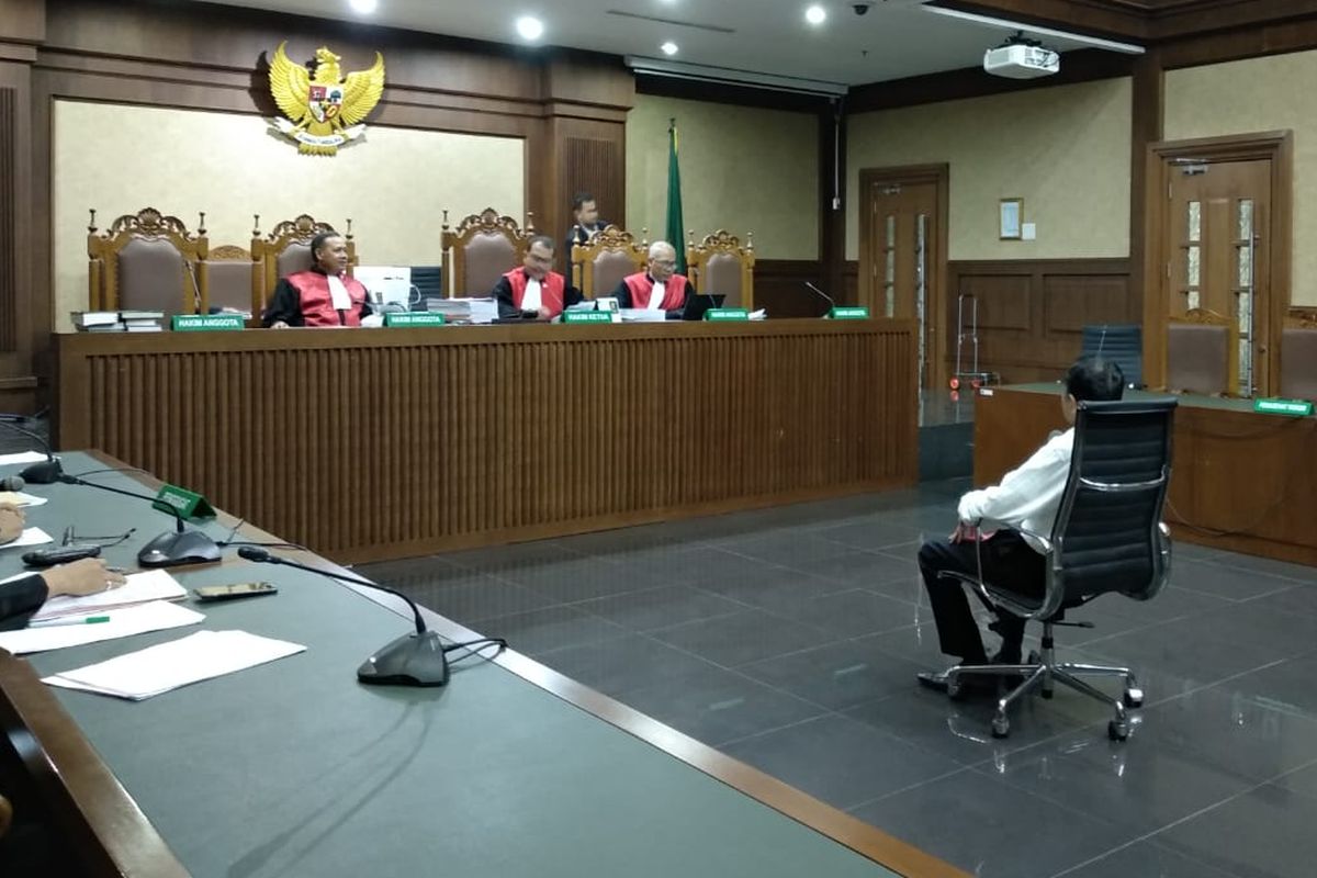 Kondisi sidang Habil Marati di Pengadilan Negeri Jakarta Pusat, Selasa (10/9/2019).