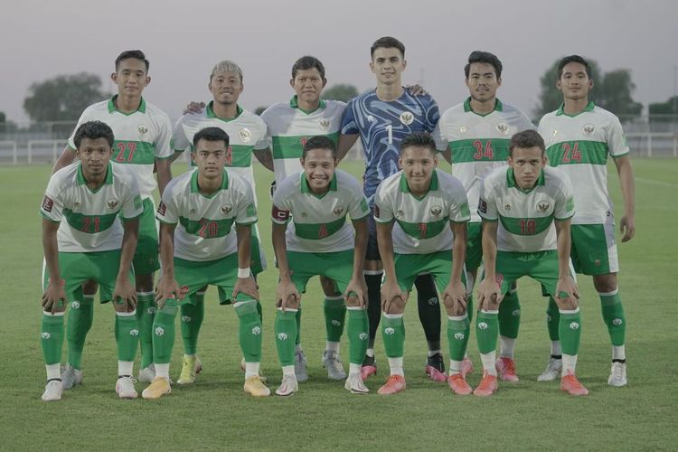 Para pemain Timnas Indonesia yang menjadi starter pada laga persahabatan kontra Oman, Sabtu (29/5/2021).