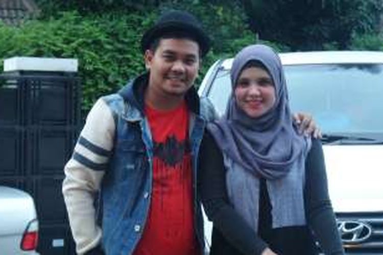 Pembawa acara Indra Bekti dan Aldilla Jelita diabadikan di Rapi Films, Cikini, Jakarta Pusat, Rabu (11/5/2016).