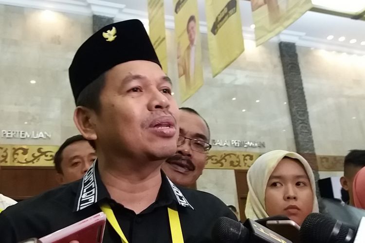 Ketua DPD Golkar Jawa Barat Dedi Mulyadi di sela Munaslub Partai Golkar di JCC, Senayan, Jakarta, Senin (18/12/2017).