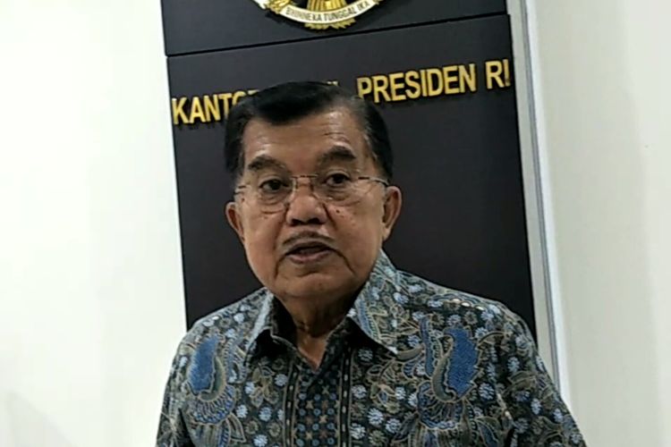 Wapres Jusuf Kalla di Kantor Wakil Presiden, Jakarta, Jumat (15/3/2019).