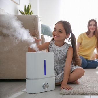 Ilustrasi humidifier, ilustrasi pelembap udara.