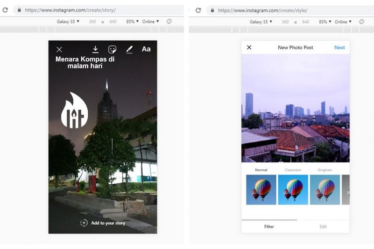 Ilustrasi foto sebelum diunggah ke Stories dan Feed Instagram